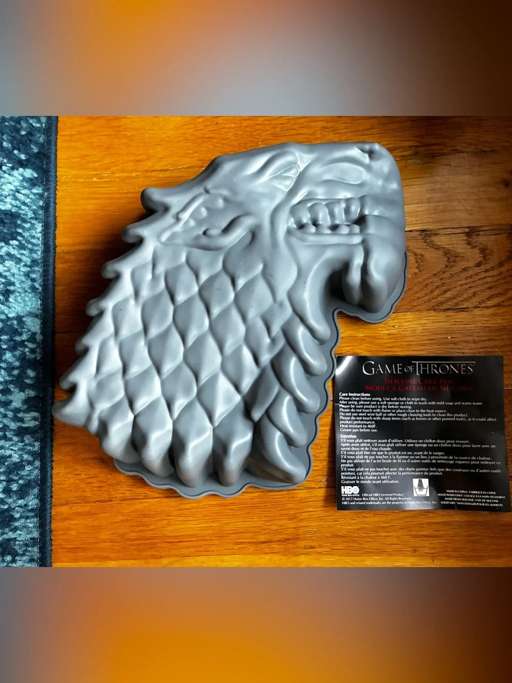 New Game of Thrones Stark Direwolf Silicone Cake Pan - Gray